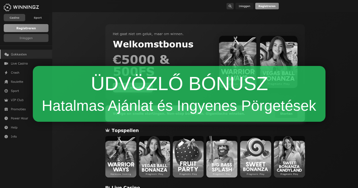 Winningz Casino welcome bonus