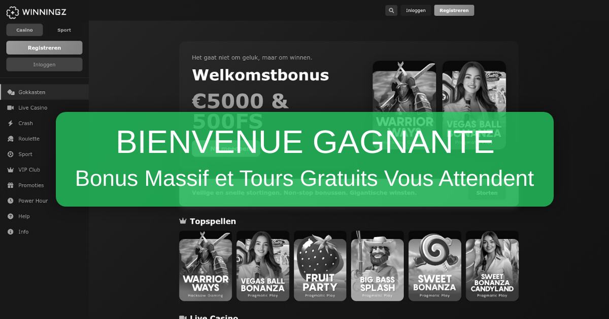 Winningz Casino welcome bonus