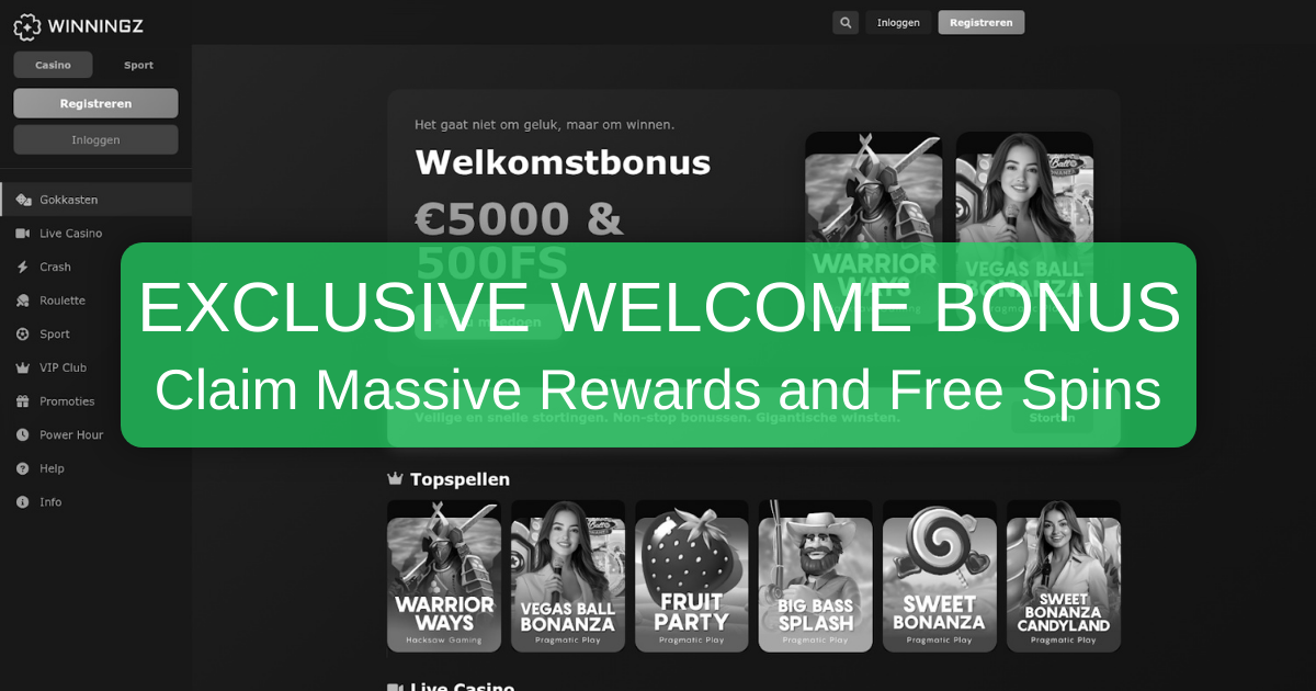 Winningz Casino welcome bonus